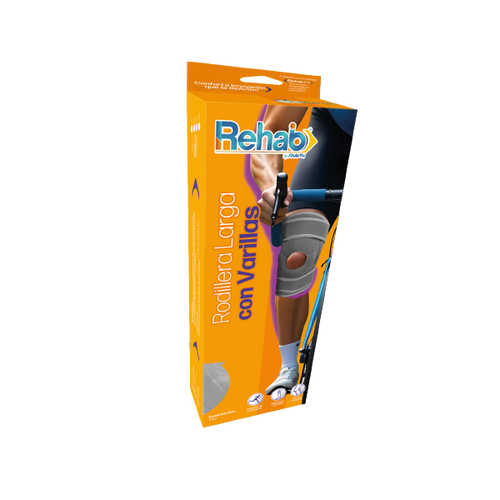  Rodillera Larga de Neopreno con Varillas Flexibles y Broche de Contactel , Xgd