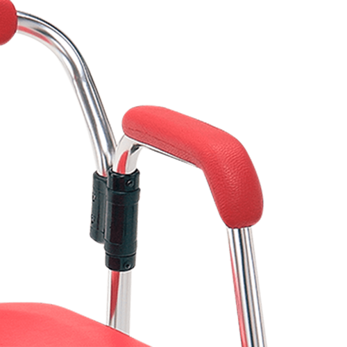 Cómodo para Ducha 4 en 1 Plegable con Respaldo - Rojo