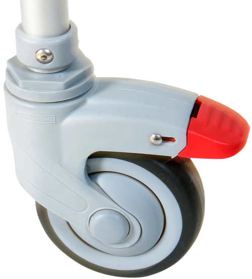 Silla Cómodo Ducha de Aluminio - con Ruedas - Gris