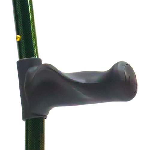 Muletas Canadienses de Aluminio - Adulto - Puño Ergonómico Ajustable - Verde