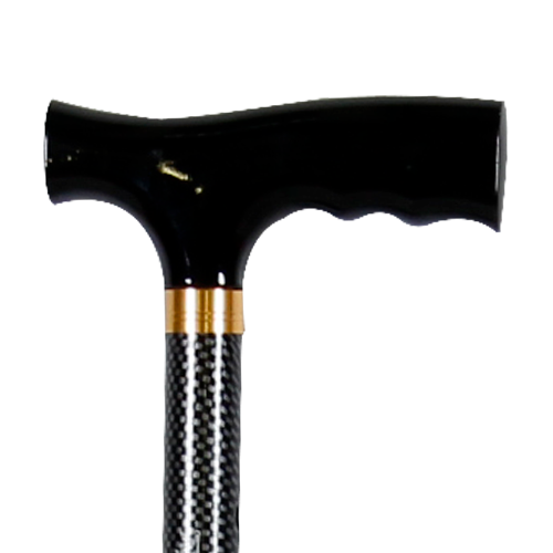 Bastón de Aluminio de 1 Apoyo - Mango Alemán - Plegable - Gris Grafito