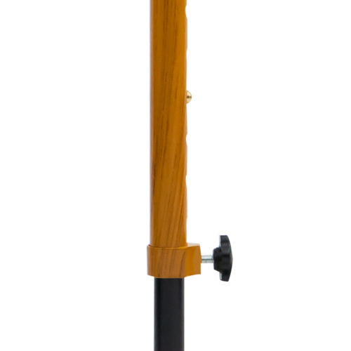 Bastón de Aluminio de 4 Apoyos de Lujo - Base Metálica - Imitación Madera Maple