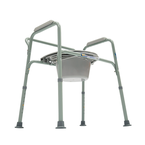 Cómodo de Acero con Respaldo - Gris