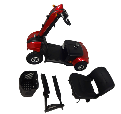 Scooter MD con 4 Ruedas Semi-Neumáticas - Rojo