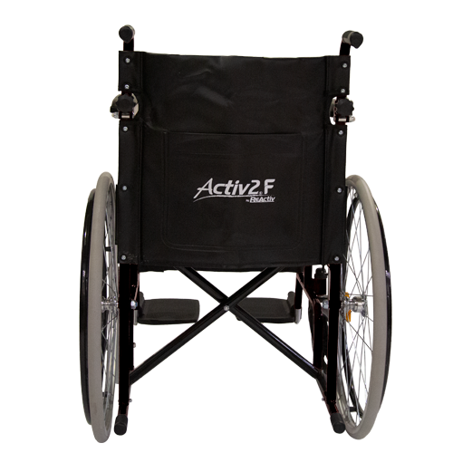 Silla de Ruedas Folding Compacta con Respaldo Plegable - Descansapies Desmontables y Brazos Fijos - Negra