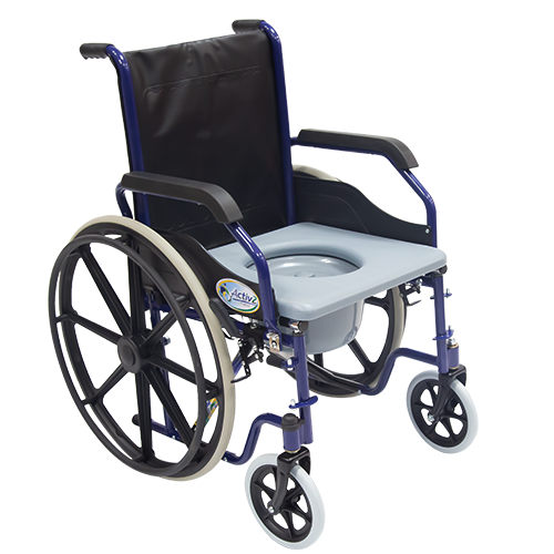 Silla de Ruedas con Cómodo Integrado - Brazos Flip-Up y Descansapies Abatibles