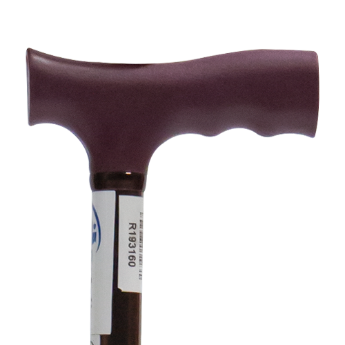 Bastón de Aluminio de 1 Apoyo Mango Alemán - Plegable - Bronce