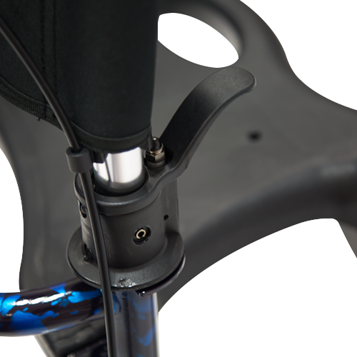 Andadera de Aluminio de Super Lujo con Asiento y Frenos - Color Azul