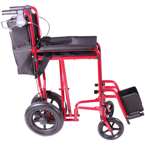 Silla de Ruedas de Aluminio Tipo Traslado de Lujo - Ruedas Traseras 12 pulgadas con freno