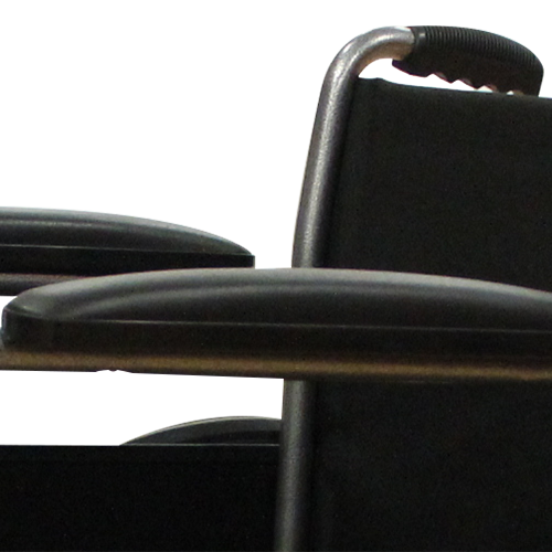 Silla de Ruedas  con Brazos Fijos - Descansapies Abatibles/Desmontables - Platinum Vein