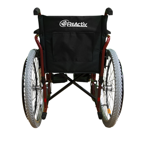 Silla de Ruedas Xtreme con Brazos FlipUp y Descansapies Abatibles y Desmontables - 18 pulgadas - Neumática - Rojo Lava