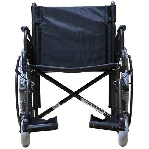 Silla de Ruedas Xtreme Bariátrica de Acero con Doble Cruceta de 22 Pulgadas, Descansapiés Desmontables,Color Negro Lodo 