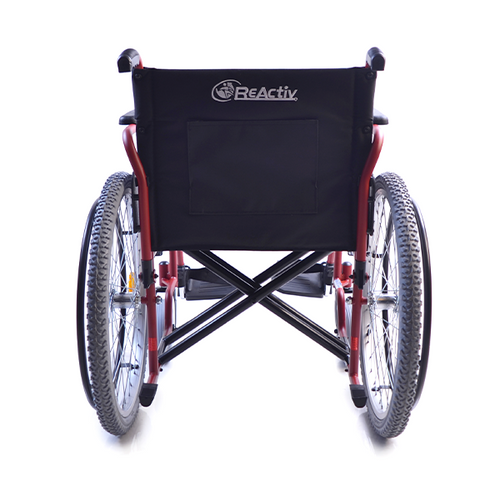 Silla de Ruedas Xtreme con Brazos FlipUp y Descansapies Abatibles y Desmontables - 20 pulgadas - Neumática - Rojo Fuego