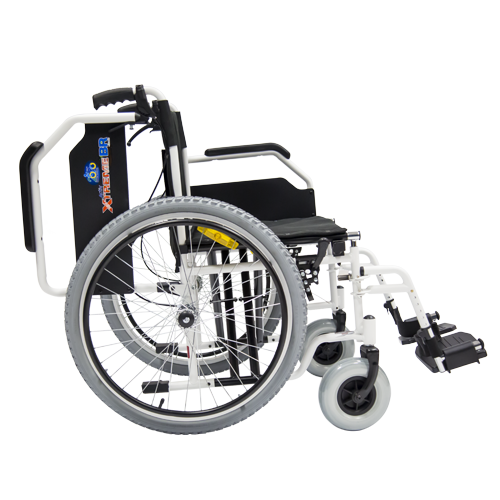 Silla de Ruedas Xtreme de Acero, con Freno - 20 pulgadas - Blanco Glaciar