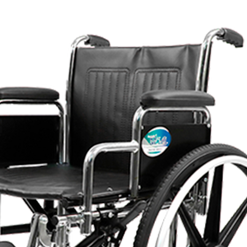 Silla de Ruedas MOVILI Extra-Ancha de 20 Pulgadas, Elevapiernas Desmontables, Cromada