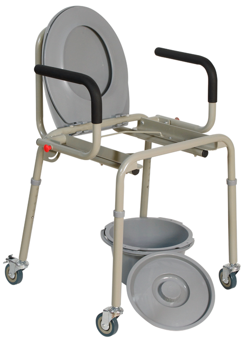 Silla Cómodo  de Acero con Ruedas Asiento - Gris