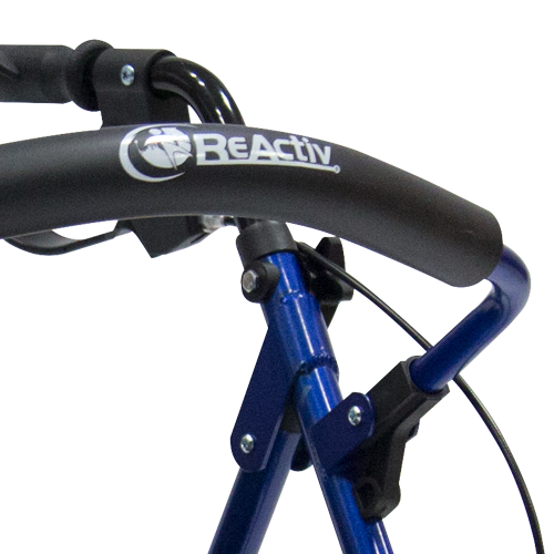 Andadera Rollator de Aluminio Ultra Compacta de Lujo con Ruedas - Azul Brillante