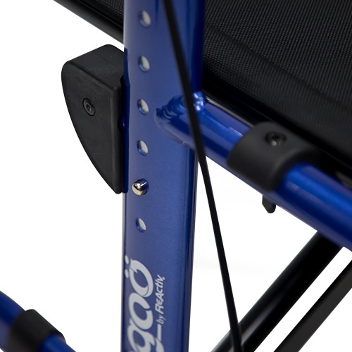 Andadera Rollator Travel de Aluminio Plegable - Con Descansapies - Azul