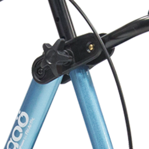 Andadera Rollator KD de Aluminio - Plegable con Ruedas - Azul Metálico