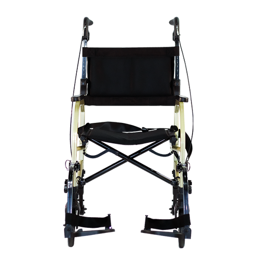  Silla de Ruedas Semi Bariátrica de Aluminio, Color Champagne 