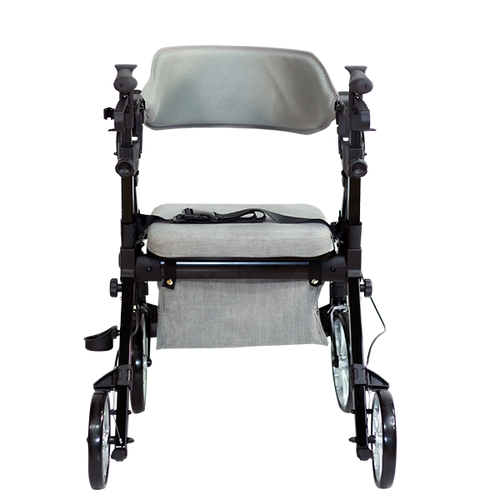  Rollator de Aluminio Híbrida, Color Gris Acerado