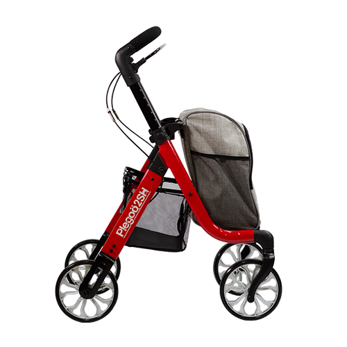  Rollator de Aluminio To Shop, Color Rojo Brillante 