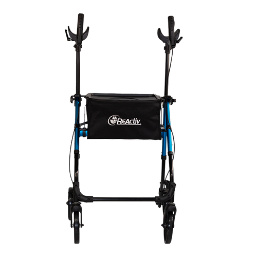  Rollator de Aluminio para Uso Interior, Color Azul Metálico