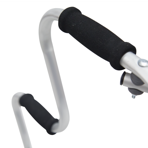 Andadera de Aluminio Recíproca Doble Apoyo - Plegable - Gris