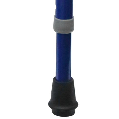 Bastón de Aluminio Esmaltado - Mango Curvo - Azul Brillante