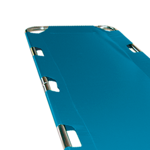 Camilla para Rescate - Plegadiza con Lona Azul - Cromada