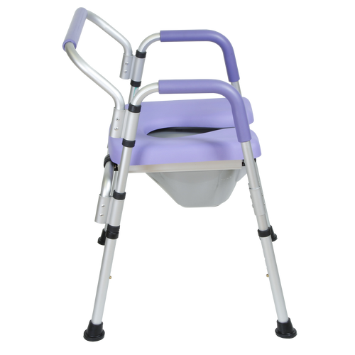 Cómodo de Aluminio para Ducha 4 en 1 Plegable con Respaldo - Púrpura