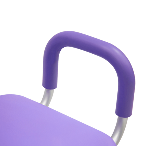 Banco para Ducha de Aluminio con Respaldo y Descansabrazos Desmontables - Purpura