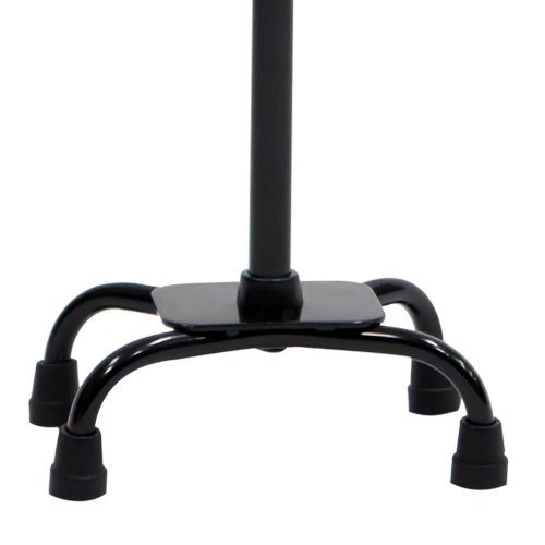 Bastón de Aluminio de 4 Apoyos de Lujo - Base Metálica - Imitación Madera Maple