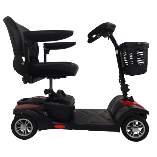 Scooter Compacto 4 Ruedas Desarmable - Rojo