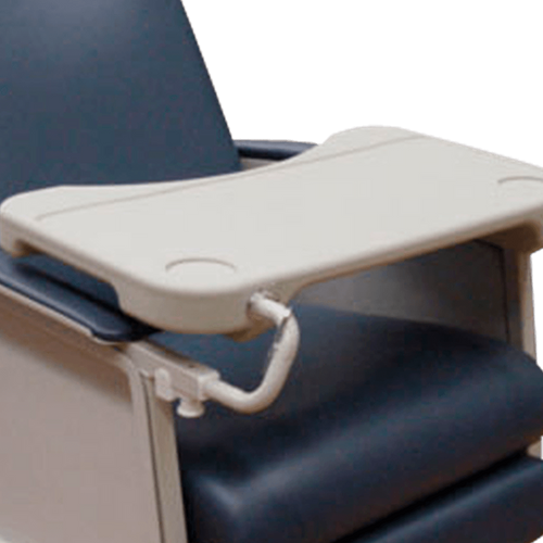 Sillón Reposet Tipo Hemodiálisis con Charola Desmontable - Tapicería Vinyl Azul