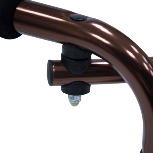 Andadera Doble Función de Aluminio con Soporte Frontal Sencillo - Color Bronce