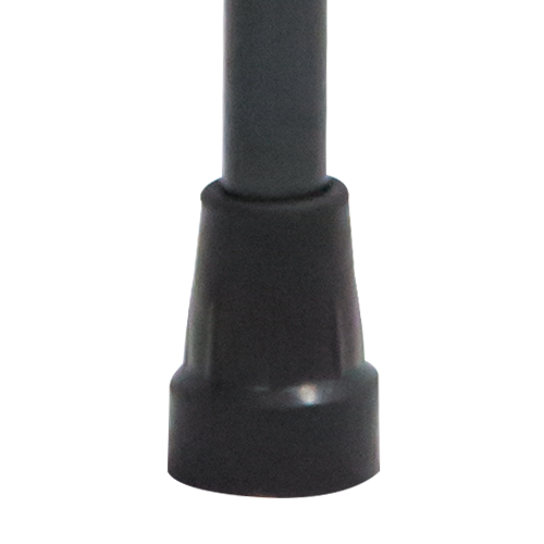 Bastón de Aluminio de 1 Apoyo Mango Curvo Acojinado - Negro