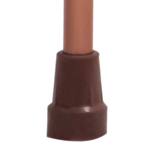 Bastón de Aluminio de 1 Apoyo Mango Curvo Acojinado - Bronce