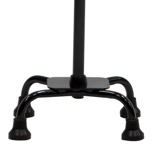 Bastón de Aluminio de 4 Apoyos Base Metálica - Negro