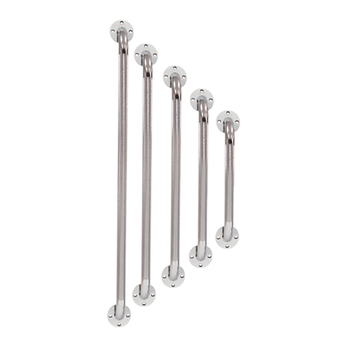 Agarradera Recta 18 pulgadas de Acero para Baño Moleteada - Cromada