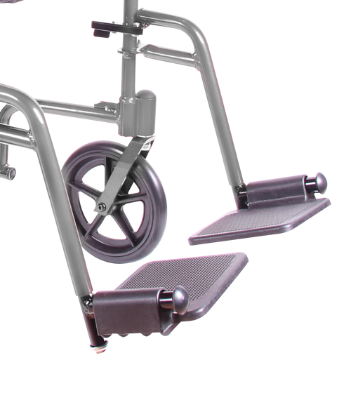 Silla de Ruedas de Aluminio Tipo Traslado de Lujo - Ruedas Traseras 12 pulgadas con freno