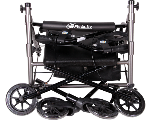 Andadera Rollator de Aluminio Ultra Compacta de Lujo - Gris