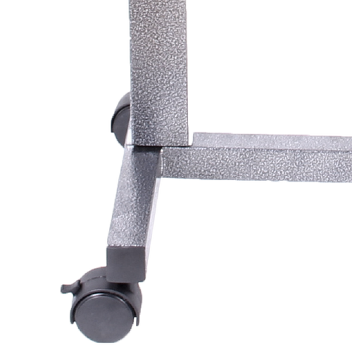 Mesa Puente Base H con Bandeja en Plastico Gris - Esmaltada Gris Martillado