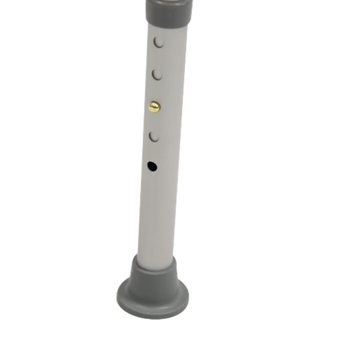 Banco para Ducha de Aluminio sin Respaldo y con Brazos Desarmables - Blanco