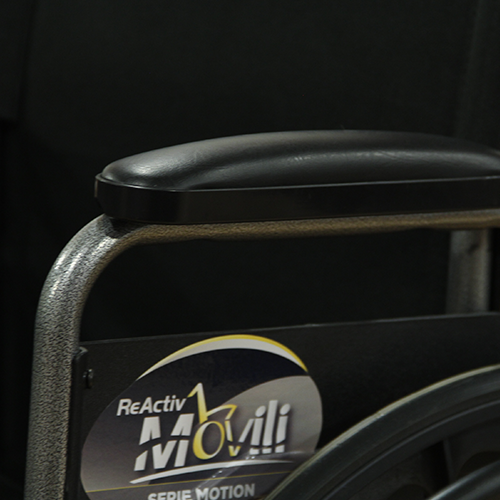 Silla de Ruedas  con Brazos Fijos - Descansapies Abatibles/Desmontables - Platinum Vein