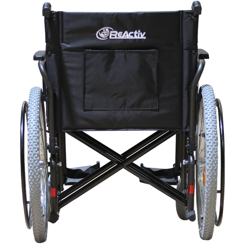 Silla de Ruedas Xtreme Bariátrica de Acero con Doble Cruceta de 22 Pulgadas, Descansapiés Desmontables,Color Negro Lodo 