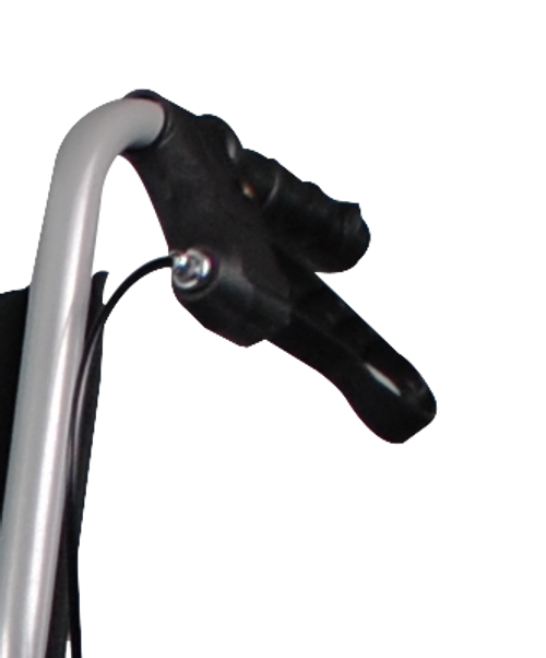 Silla de Ruedas  Forte de Traslado de Acero con Freno de Acompañante y Descansapies Desmontable - Color Plata