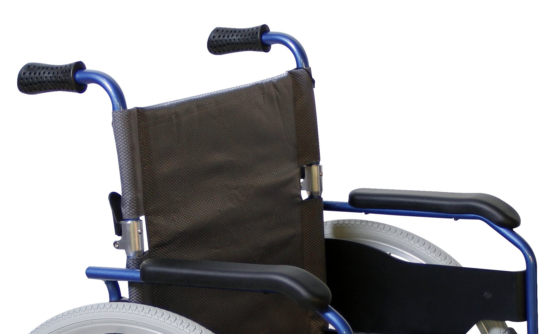  Silla de Ruedas  Forte de Aluminio, Brazos FlipUp y Elevapiernas Desmontables, Rueda 24" Neum,T.Nylon-Azul