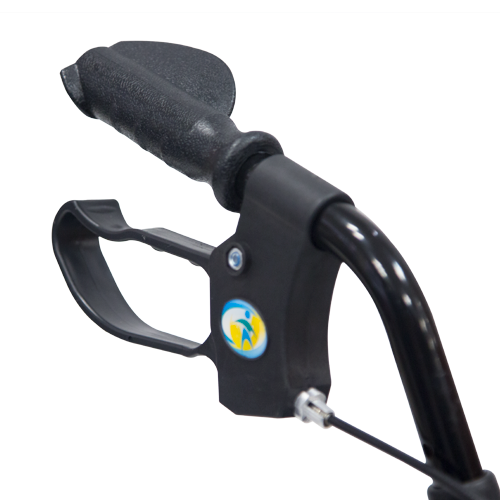 Andadera Rollator de Aluminio Ultra Compacta de Lujo con Ruedas - Rojo Brillante