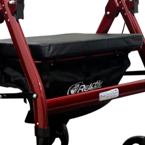 Andadera Rollator Bariátrica Extra Ancha - Plegable con Ruedas - Rojo